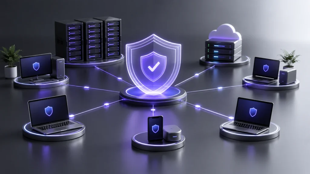 Kurumsal antivirüs ve endpoint güvenliği için merkezi koruma ağı